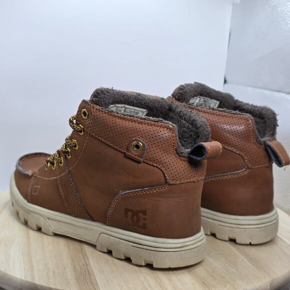 Men's Size 8 - DC Woodland Boots Brown Moc Toe BMX MOTO Hiking Skate Boots - Picture 7 of 9